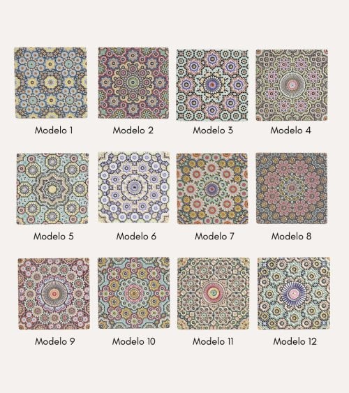 Posavaso Mandala de Cerámica Dolomite y Base de Corcho