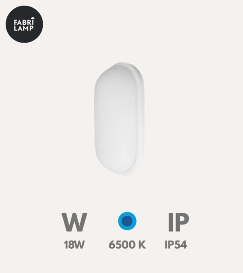 Lámpara de Pared Led Pirineo 18W de Metal y Policarbonato