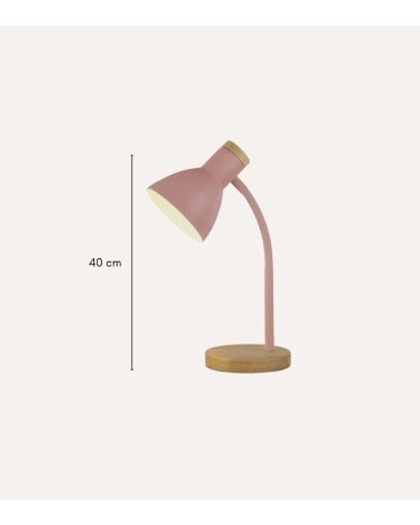 Flexo de Bombilla E27 Epiro de Metal y Madera