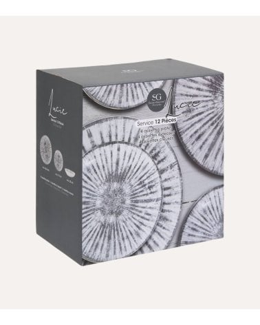 Vajilla Lucie de 12 Piezas de Porcelana