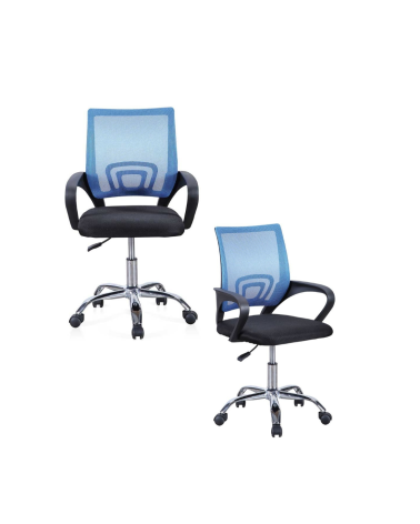 Silla Ergonomica Ajustable Vita Negro y Azul