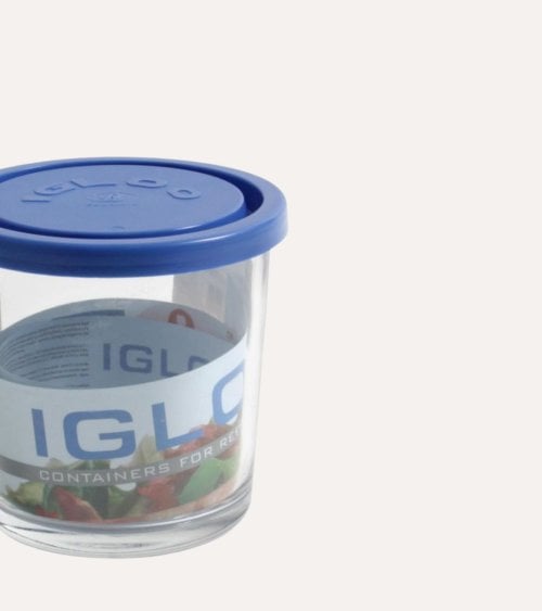 Tarro Igloo de Vidrio con Tapa de Plástico