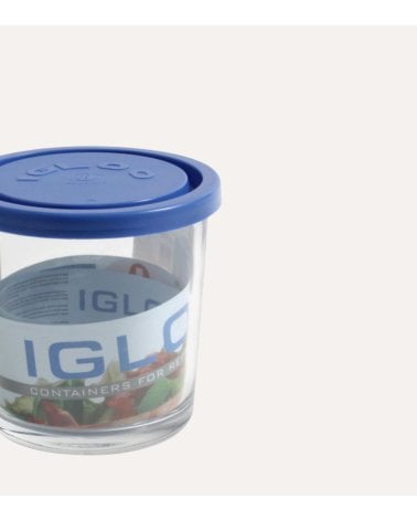 Tarro Igloo de Vidrio con Tapa de Plástico