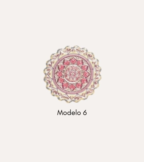 Posavaso Redondo Mandala de Cerámica Dolomite y Base de Corcho