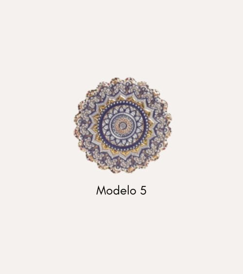 Posavaso Redondo Mandala de Cerámica Dolomite y Base de Corcho