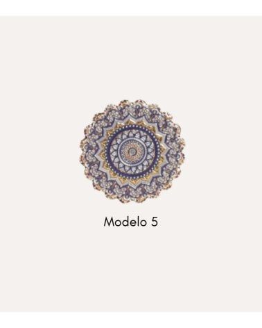 Posavaso Redondo Mandala de Cerámica Dolomite y Base de Corcho