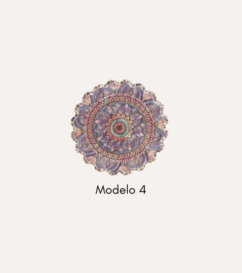 Posavaso Redondo Mandala de Cerámica Dolomite y Base de Corcho