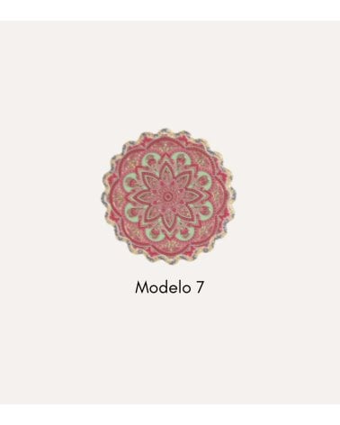 Posavaso Redondo Mandala de Cerámica Dolomite y Base de Corcho