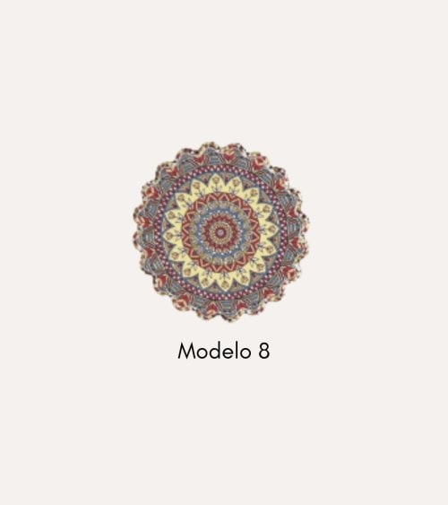 Posavaso Redondo Mandala de Cerámica Dolomite y Base de Corcho