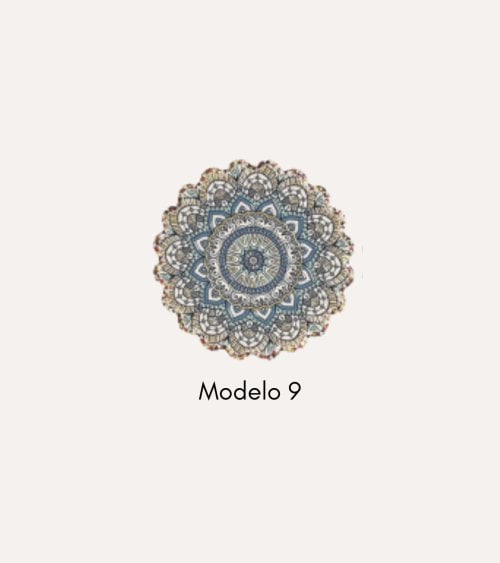 Posavaso Redondo Mandala de Cerámica Dolomite y Base de Corcho
