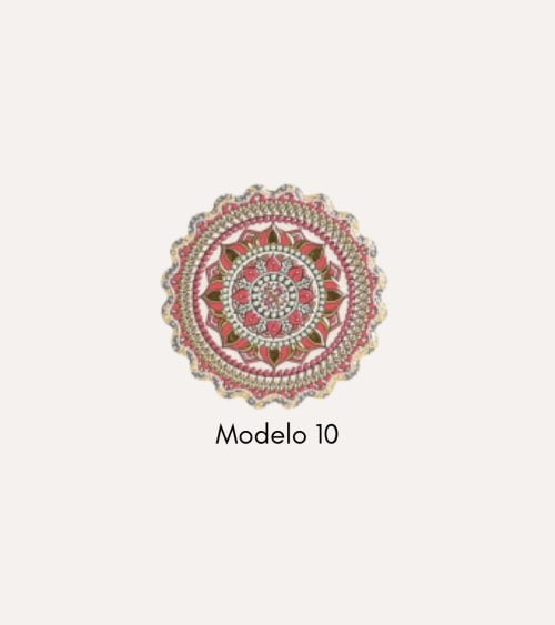 Posavaso Redondo Mandala de Cerámica Dolomite y Base de Corcho