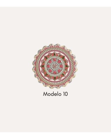 Posavaso Redondo Mandala de Cerámica Dolomite y Base de Corcho