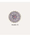 Posavaso Redondo Mandala de Cerámica Dolomite y Base de Corcho