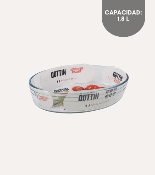 Fuente Oval de Cristal Quttin
