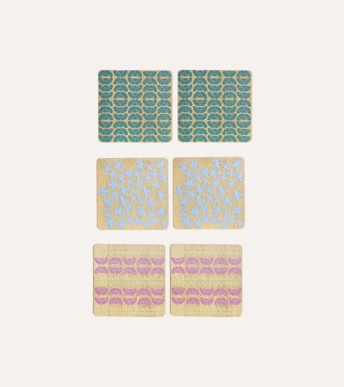 Set de 6 Posavasos Africa de Bambu