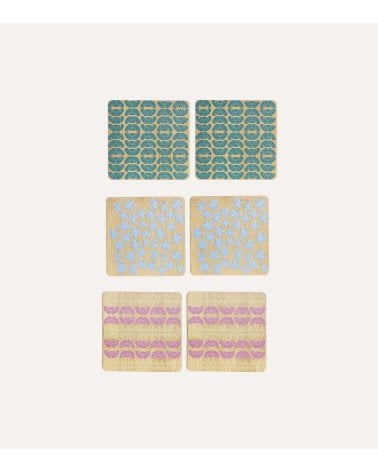 Set de 6 Posavasos Africa de Bambu