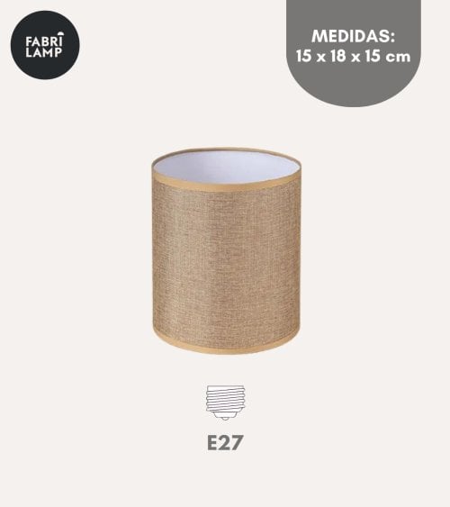 Pantalla Cilindrica Jin de Tela para Lámpara E27