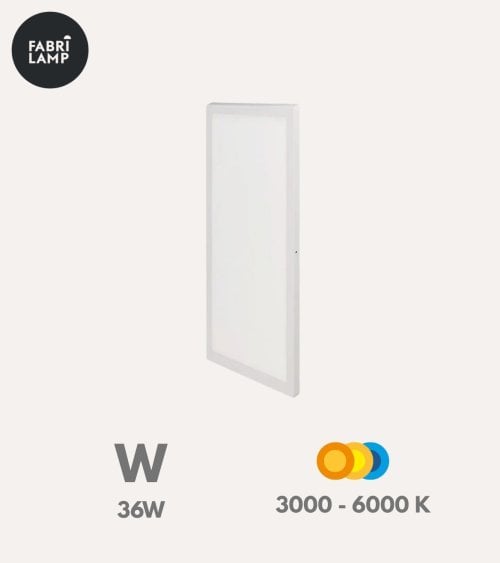 Plafón Llano LED Rectángular con Luz Regulable