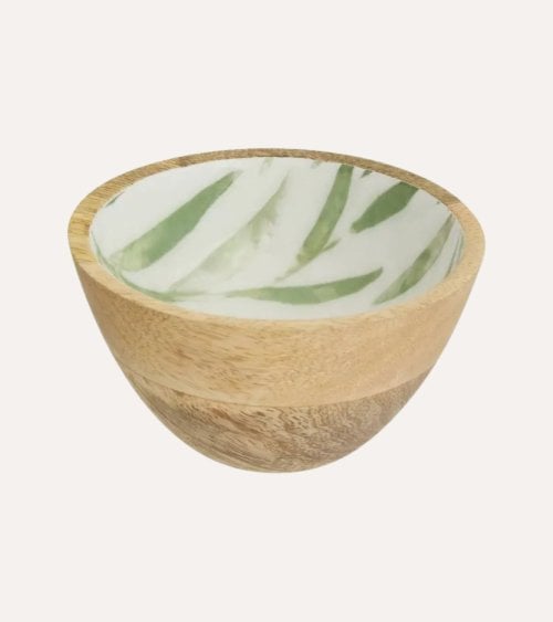 Cuenco Inaya Hojas de Madera de Mango