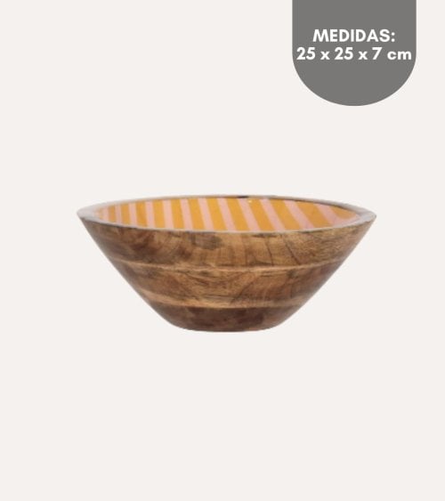 Bol de Rayas Relax de Madera de Mango