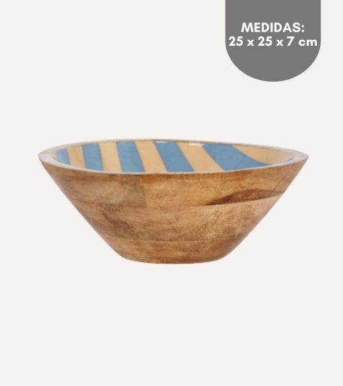 Bol de Rayas Chill de Madera de Mango