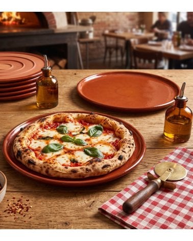 Plato de Pizza de Barro Refractario