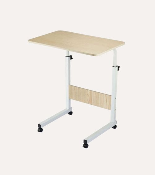 Mesa Auxiliar Ajustable de Madera y Metal
