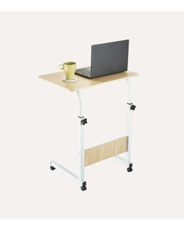 Mesa Auxiliar Ajustable de Madera y Metal