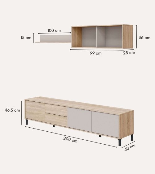Composición de Salón Nilo de Melamina
