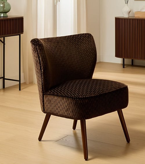Sillón Chiara con Rectangulos de Terciopelo