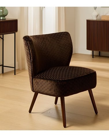 Sillón Chiara con Rectangulos de Terciopelo