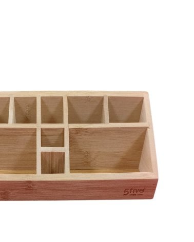 Organizador de escritorio Bambu con 10 Compartimentos