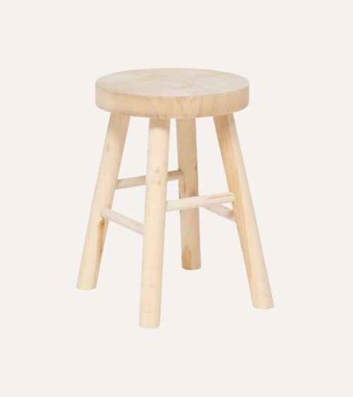 Taburete Auxiliar Nyar de Madera Natural