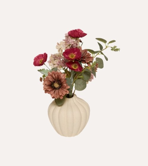 Planta Mona Decorativa de Gerberas con Jarrón