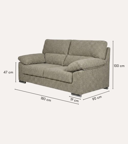 Sofa Turin de 3 Plazas Tavira de Madera de Pino