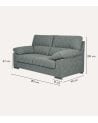 Sofa Turin de 3 Plazas Tavira de Madera de Pino