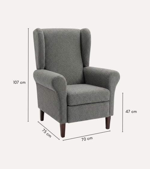 Butaca Orejera Tavira de Madera de Pino con Patas