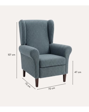 Butaca Orejera Tavira de Madera de Pino con Patas