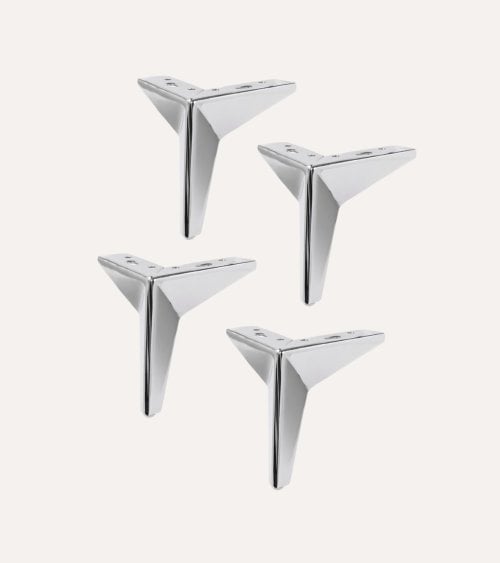 Set de 4 Patas Altas Cromadas de Metal