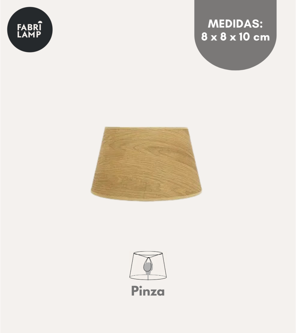 Pantalla Cónica Salma de Tela para Lámpara de Pinza