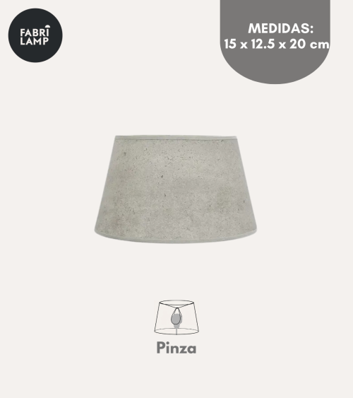 Pantalla Cónica Salma de Tela para Lámpara de Pinza
