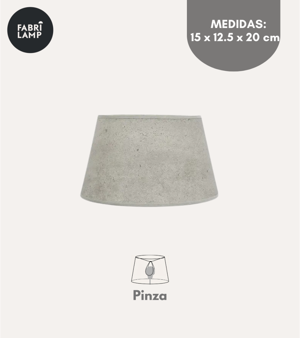 Pantalla Cónica Salma de Tela para Lámpara de Pinza