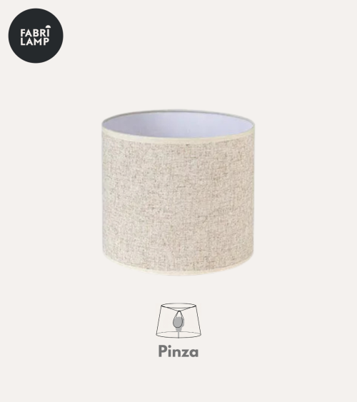 Pantalla Cilíndrica Happy de Tela para Lámpara Pinza