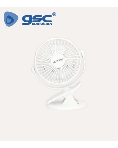 Ventilador de Mesa con Pinza Fune 3W de Plástico con 5 Aspas