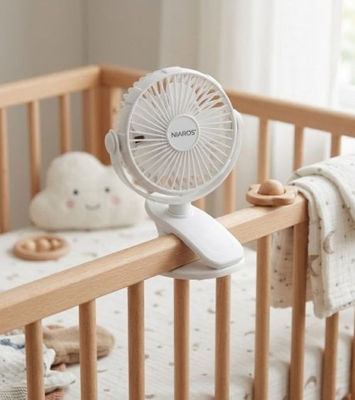 Ventilador de Mesa con Pinza Fune 3W de Plástico con 5 Aspas