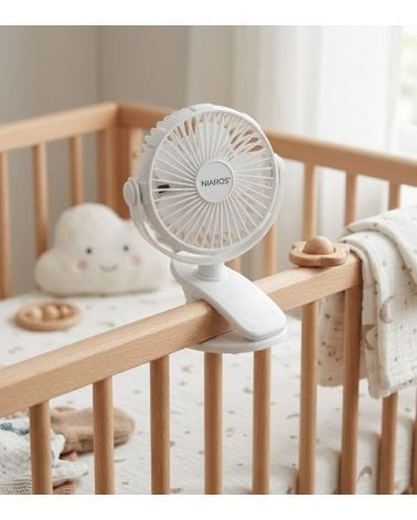 Ventilador de Mesa con Pinza Fune 3W de Plástico con 5 Aspas