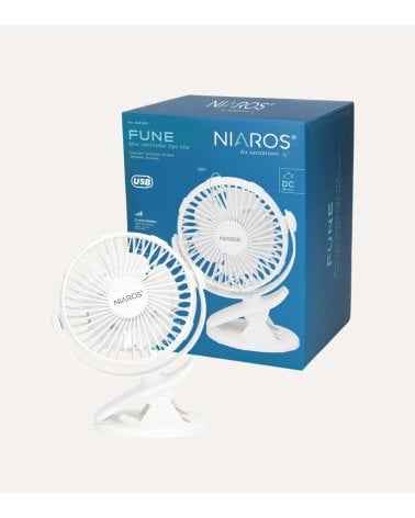 Ventilador de Mesa con Pinza Fune 3W de Plástico con 5 Aspas