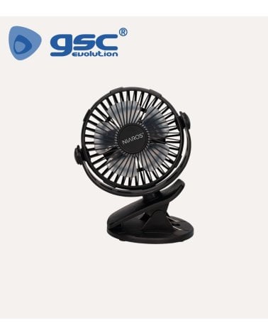 Ventilador de Mesa con Pinza Fune 3W de Plástico con 5 Aspas