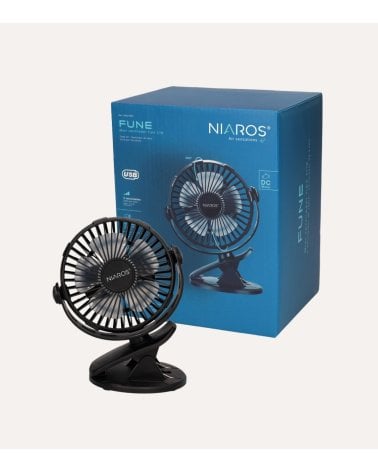 Ventilador de Mesa con Pinza Fune 3W de Plástico con 5 Aspas