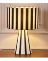 Lámpara de Mesa de Rayas de Lino